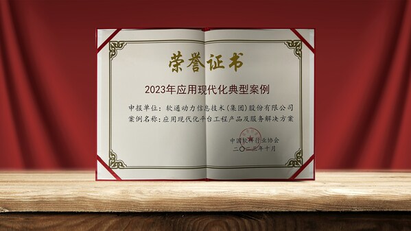 软通动力应用现代化平台工程产品及服务解决方案荣获“2023年应用现代化典型案例”称号